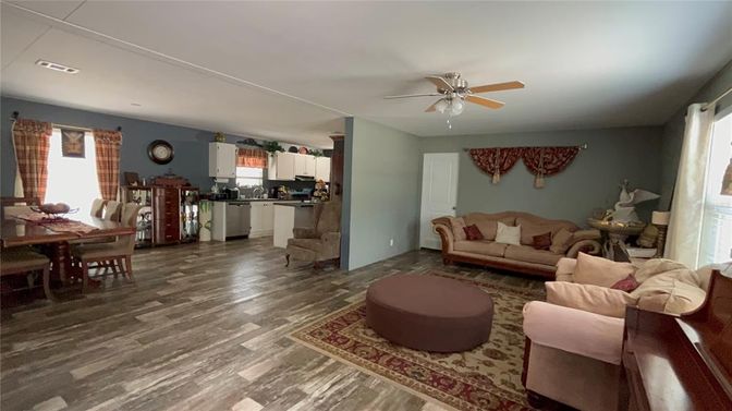 Dining room, Interior, Kitchen, Living room, Wood Texture Flooring