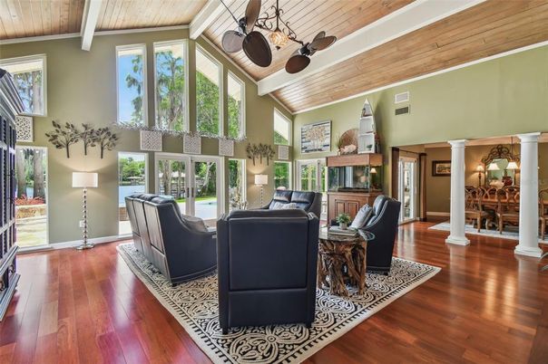 Dining room, Interior, Living room, Wooden Ceilings, Wood Texture Flooring