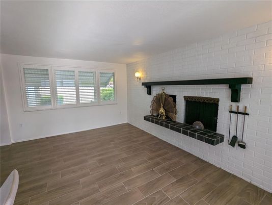 Empty room, Fireplace, Interior, Wood Texture Flooring