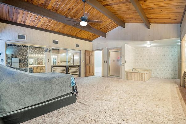 Bedroom, Interior, Wooden Beams, Wooden Ceilings