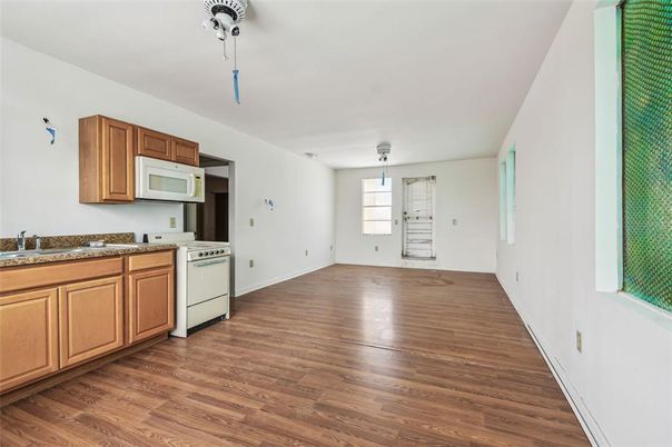Empty room, Interior, Kitchen, Wood Texture Flooring