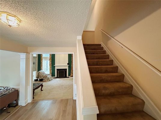 Fireplace, Interior, Wood Texture Flooring
