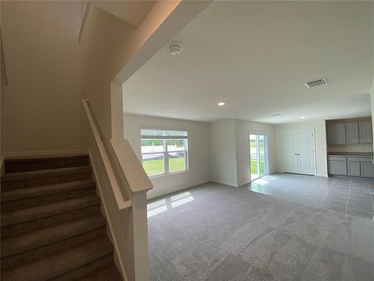 Empty room, Interior, Kitchen, Recessed Lighting