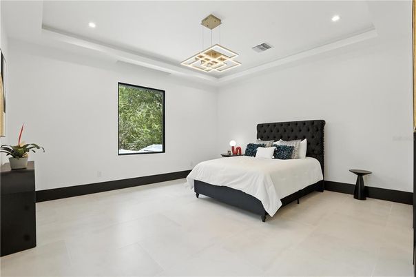 Bedroom, Interior, Pendant Lights, Recessed Lighting