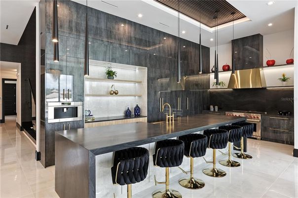 Interior, Kitchen, Pendant Lights, Recessed Lighting, Stainless Steel Appliances