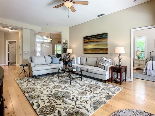 Interior, Living room, Pendant Lights, Wood Texture Flooring