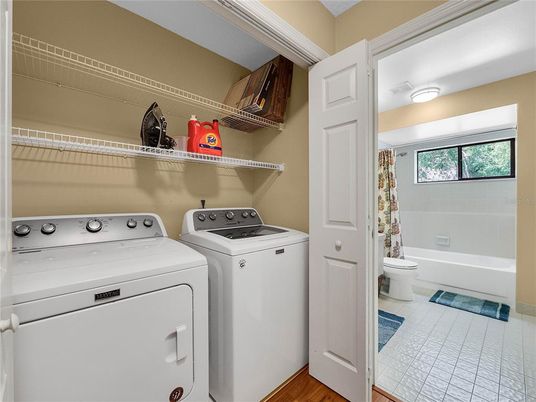 Interior, Utility Closets, Washer, Wood Texture Flooring