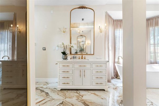 Bathroom, Dual Sink Vanities, Interior, Marble