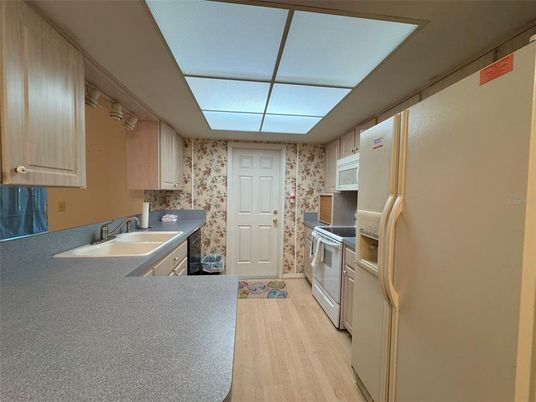 Interior, Kitchen, Wood Texture Flooring