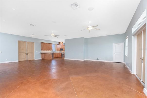 Empty room, Interior, Kitchen, Recessed Lighting