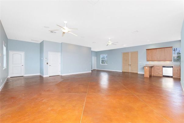 Empty room, Interior, Kitchen, Recessed Lighting