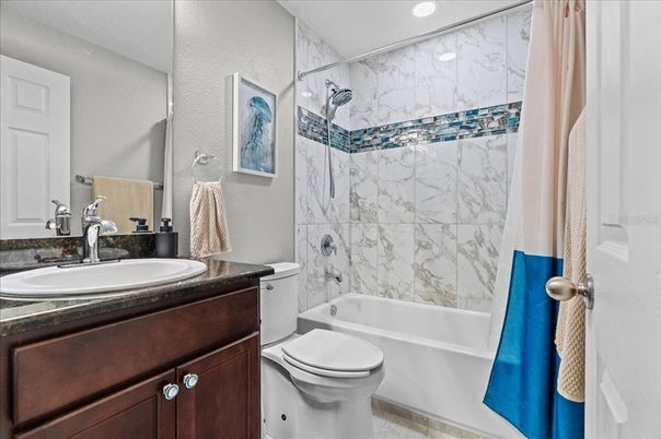 Bathroom, Interior, Marble Walls, Recessed Lighting