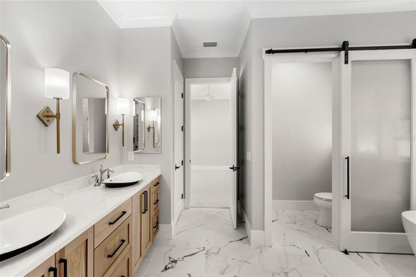 Bathroom, Dual Sink Vanities, Interior, Marble