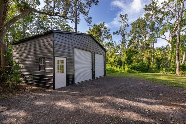 Backyard, Detached Garage, Exterior