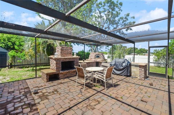 Fireplace, Glass Ceilings, Interior, Sun Room