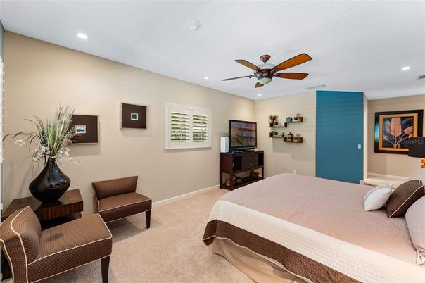 Bedroom, Interior, Recessed Lighting