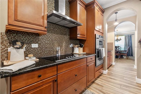 Chandelier, Dining room, Interior, Kitchen, Pendant Lights, Wood Texture Flooring