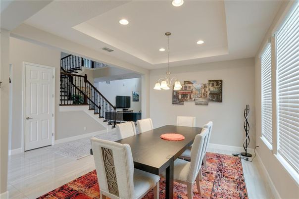 Dining room, Interior, Pendant Lights, Recessed Lighting