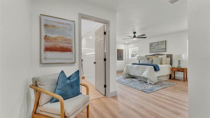 Bedroom, Interior, Wood Texture Flooring