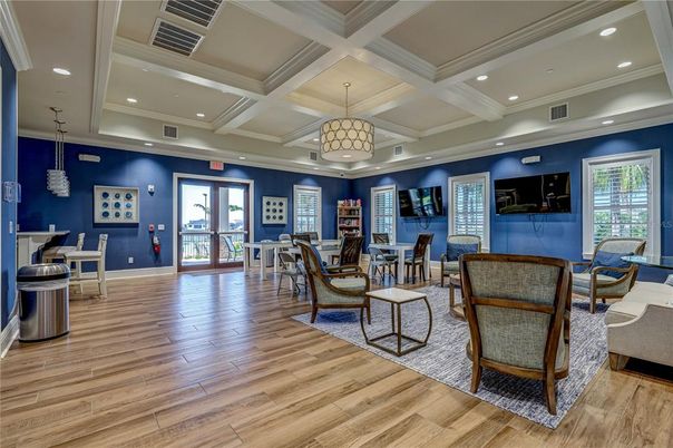 Dining room, Interior, Living room, Pendant Lights, Recessed Lighting, Wood Texture Flooring