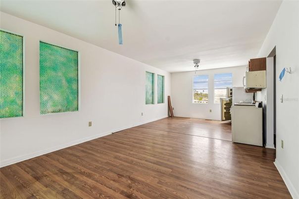 Empty room, Interior, Kitchen, Wood Texture Flooring