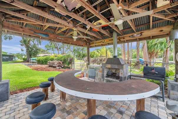 Backyard, Exterior, Fireplace