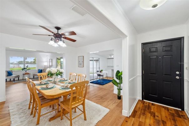 Dining room, Interior, Wood Texture Flooring