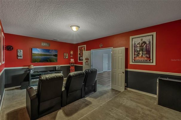 Home Theatre Room, Interior, Theatre Room, Wood Texture Flooring