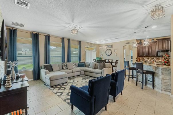 Dining room, Interior, Kitchen, Living room, Pendant Lights