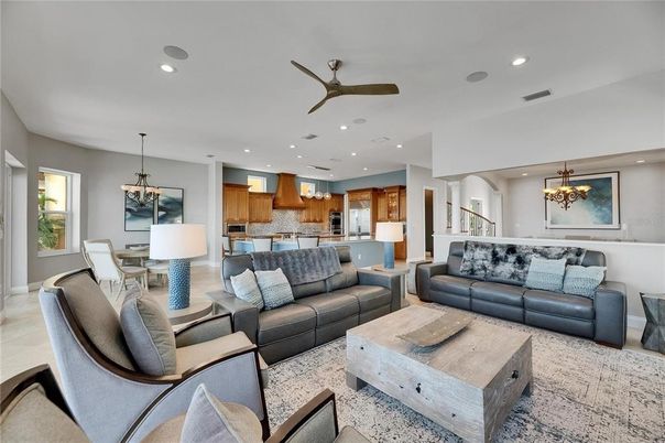Chandelier, Dining room, Interior, Kitchen, Living room, Pendant Lights, Recessed Lighting