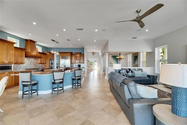 Interior, Kitchen, Living room, Recessed Lighting, Stainless Steel Appliances