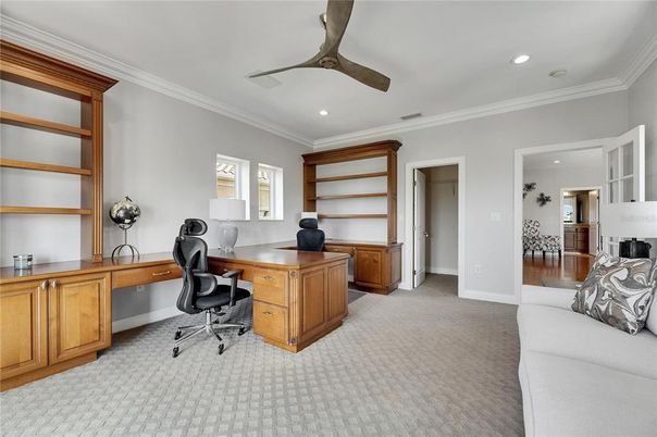 Home Office, Interior, Recessed Lighting