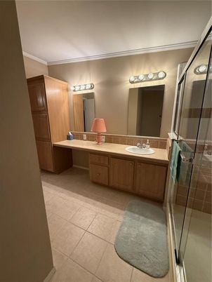 Bathroom, Dual Sink Vanities, Glass Shower, Interior