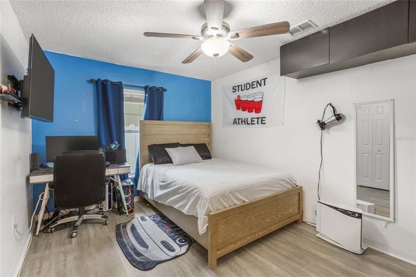 Bedroom, Home Office, Interior, Wood Texture Flooring