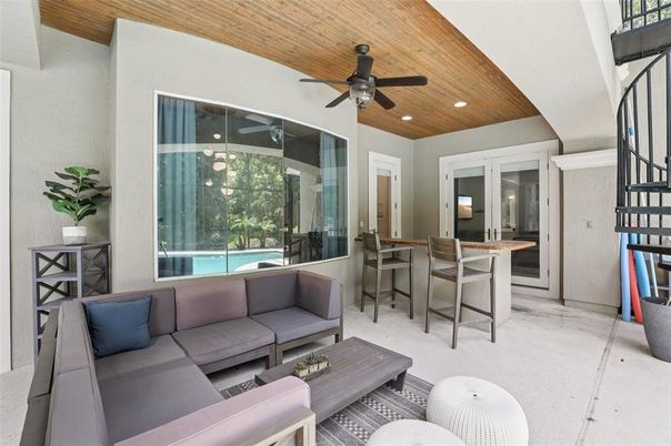 Dining room, Interior, Living room, Recessed Lighting, Wooden Ceilings