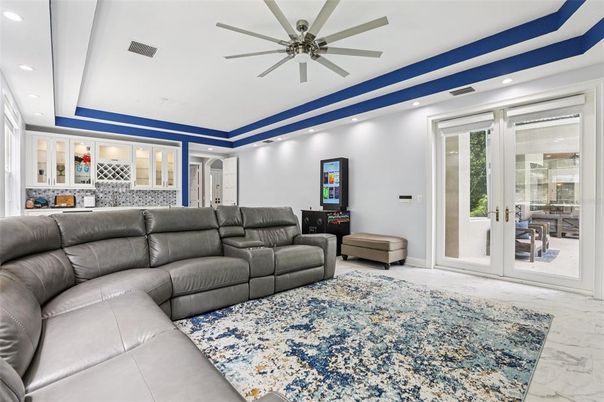 Interior, Living room, Marble, Recessed Lighting