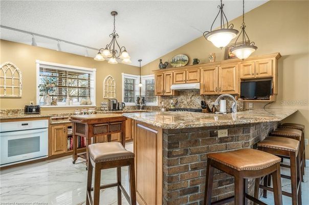 Chandelier, Interior, Kitchen, Marble, Pendant Lights