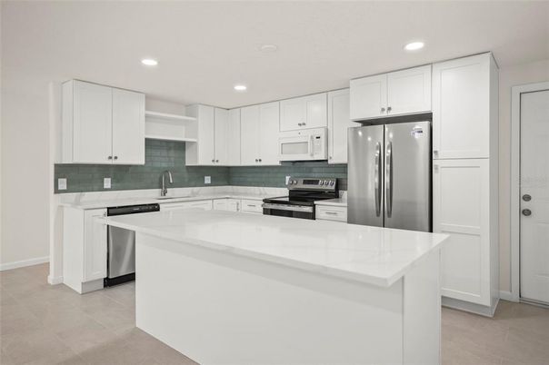 Interior, Kitchen, Recessed Lighting, Stainless Steel Appliances