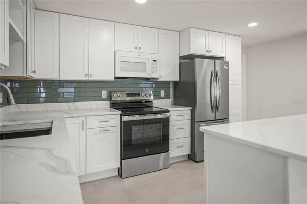 Interior, Kitchen, Recessed Lighting, Stainless Steel Appliances
