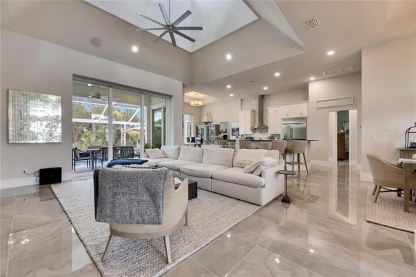 Dining room, Interior, Kitchen, Living room, Recessed Lighting, Stainless Steel Appliances