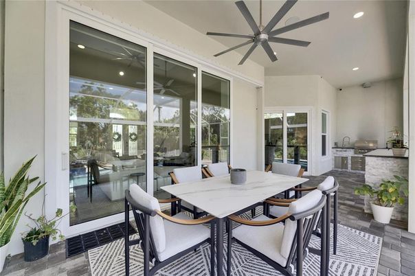 Dining room, Interior, Recessed Lighting, Sun Room