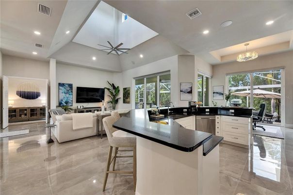 Chandelier, Interior, Kitchen, Living room, Recessed Lighting