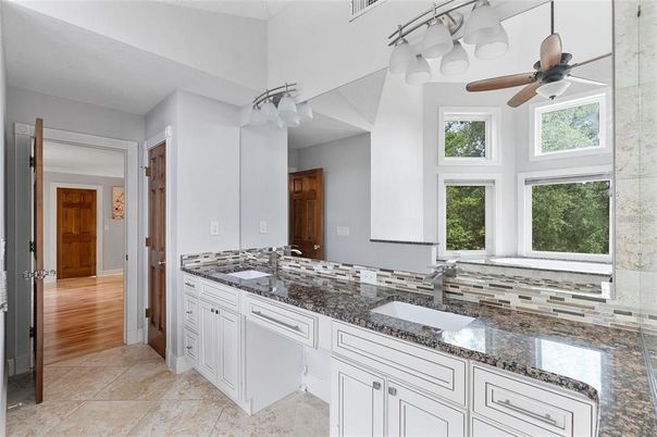 Bathroom, Dual Sink Vanities, Interior, Wood Texture Flooring