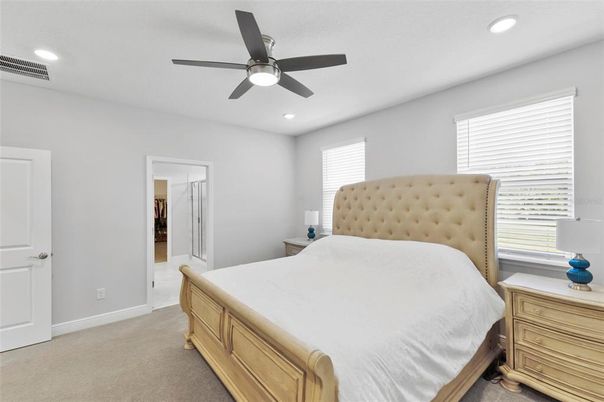 Bedroom, Interior, Recessed Lighting