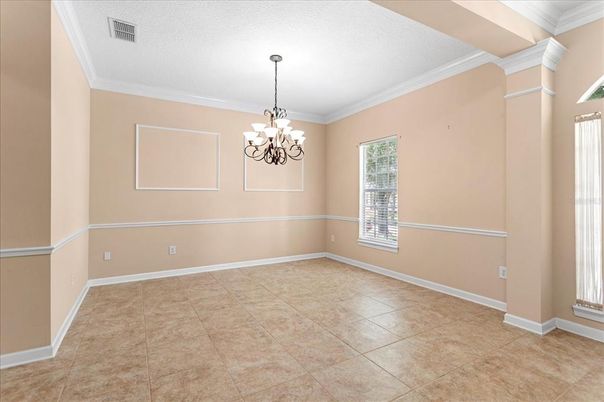 Chandelier, Empty room, Interior