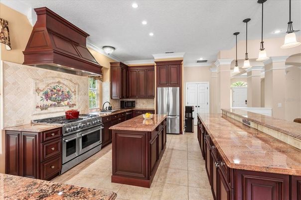 Interior, Kitchen, Pendant Lights, Recessed Lighting, Stainless Steel Appliances