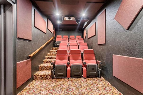 Home Theatre Room, Interior, Projection Screen, Recessed Lighting, Theatre Room
