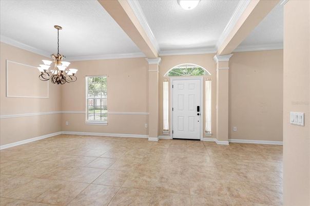 Chandelier, Empty room, Interior