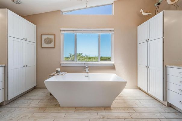 Bathroom, Free Standing Baths, Interior, Wood Texture Flooring