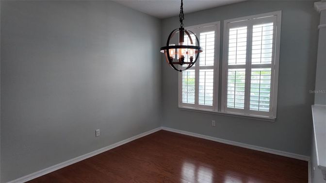 Chandelier, Empty room, Interior, Wood Texture Flooring